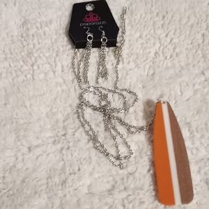 Grab a Paddle Orange Necklace with free earrings